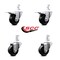 Service Caster 3.5 Inch Soft Rubber Swivel 7/8 Inch Square Stem Caster Total Lock Brakes, 2PK SCC-SQTTL20S3514-SRS-78-2-S-2 - alternate 2